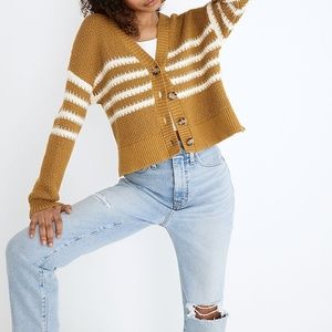 Madewell Striped Seward Cardigan Sweater